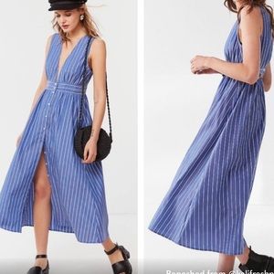 Urban Outfitters Striped MIDI Dress with pockets